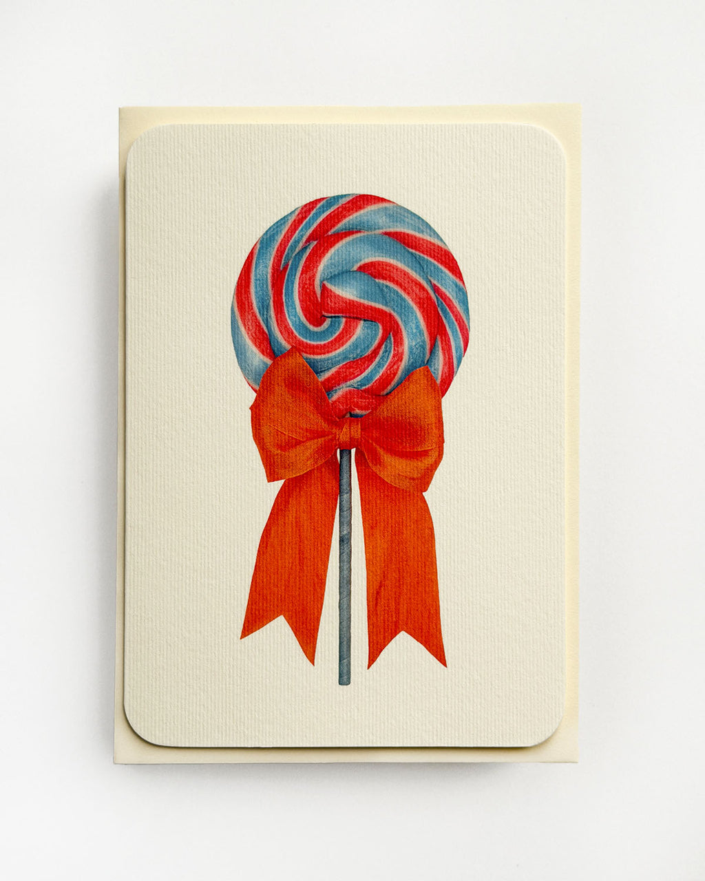Cherry Sherbet Ribboned Lollies Greeting Card