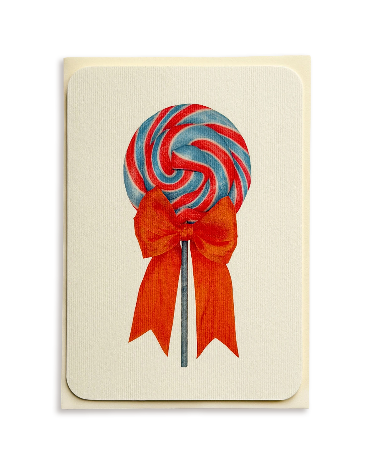 Cherry Sherbet Ribboned Lollies Greeting Card