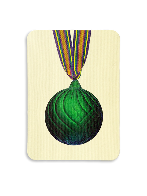 Christmas Baubles Greeting Card Pine Green