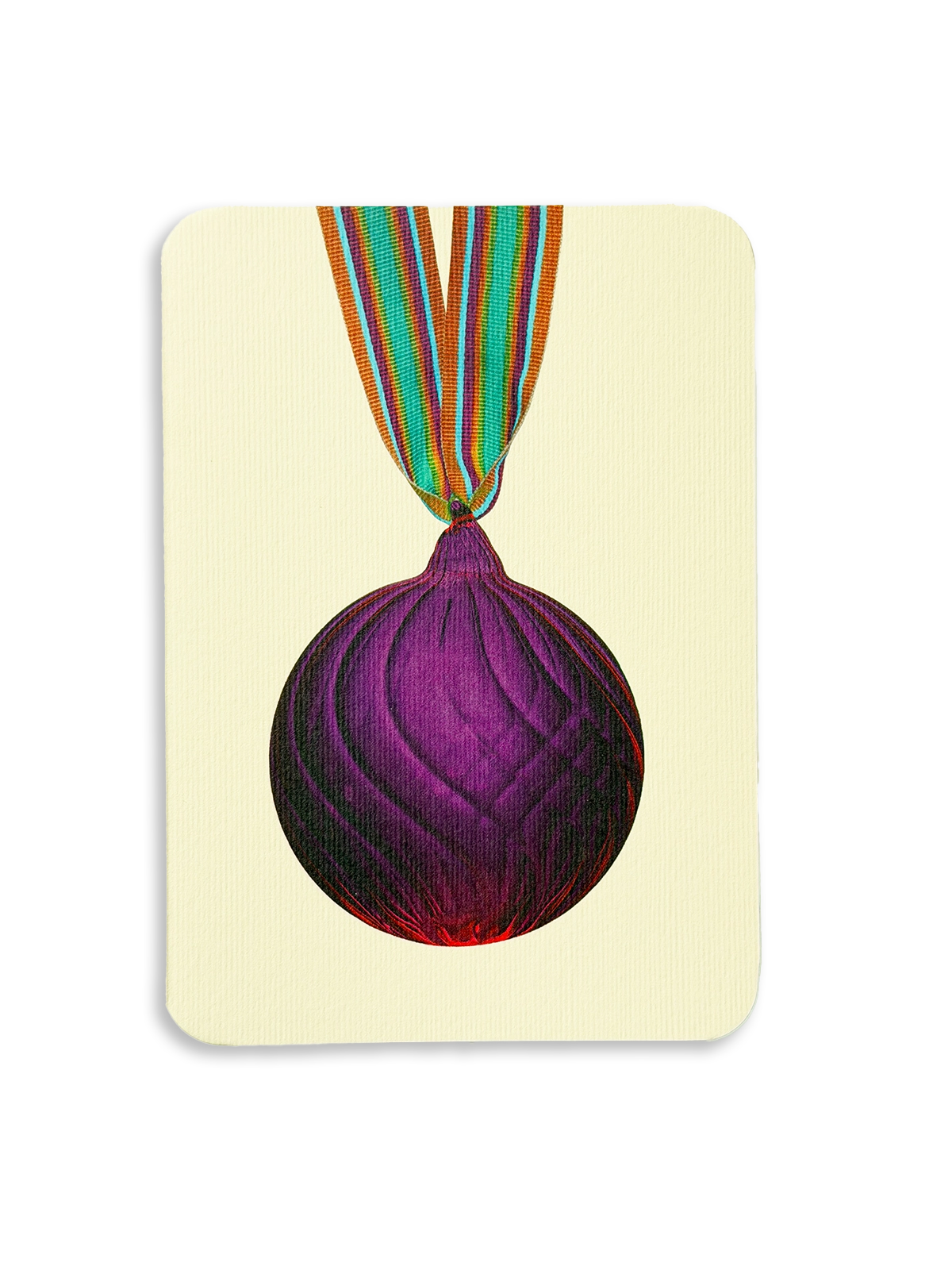 Christmas Baubles Greeting Card Violet