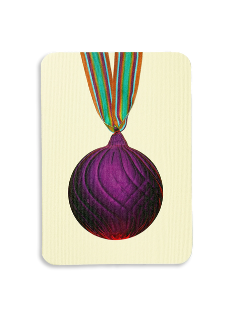 Christmas Baubles Greeting Card Violet