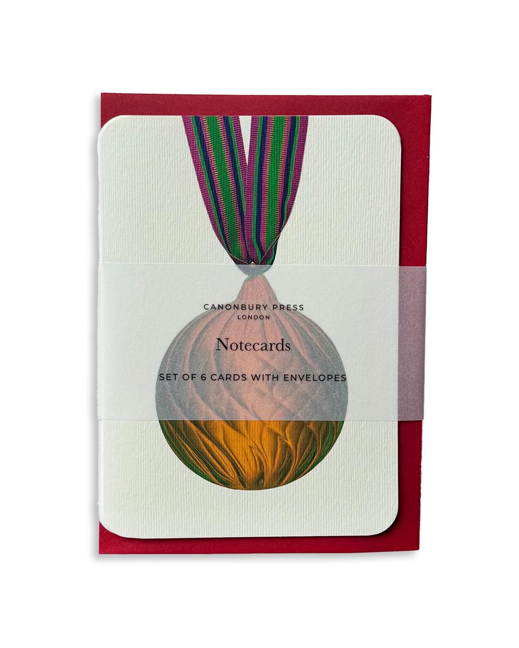 Christmas Baubles Mixed Set of 6 Greeting Cards