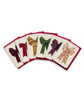 Christmas Bows Mixed Set of 6 Greeting Cards