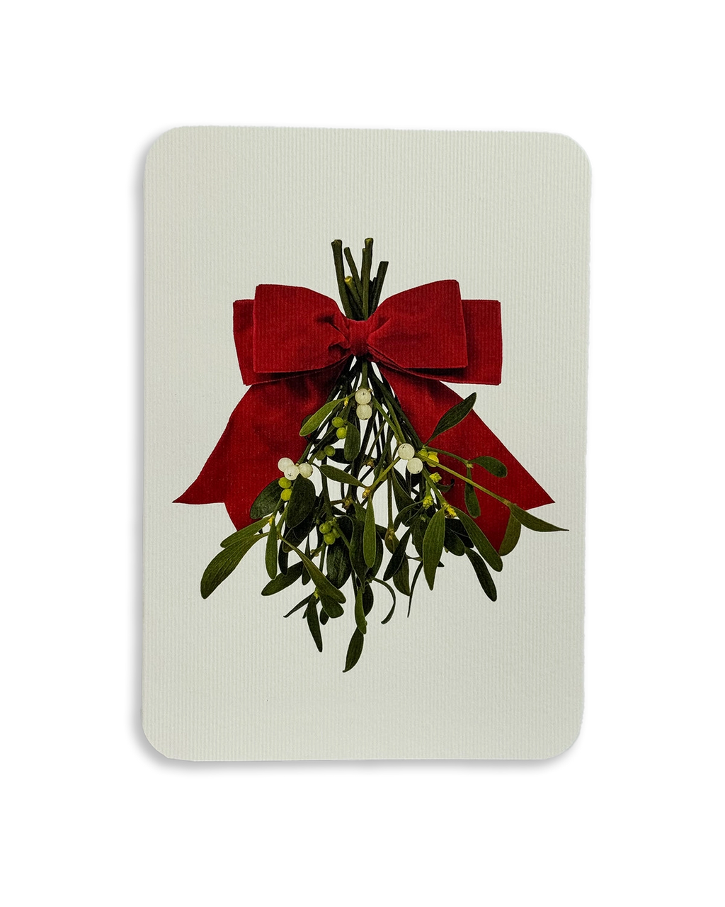 Christmas Mistletoe & Candy Cane Heart Mixed Set of 6 Greeting Cards