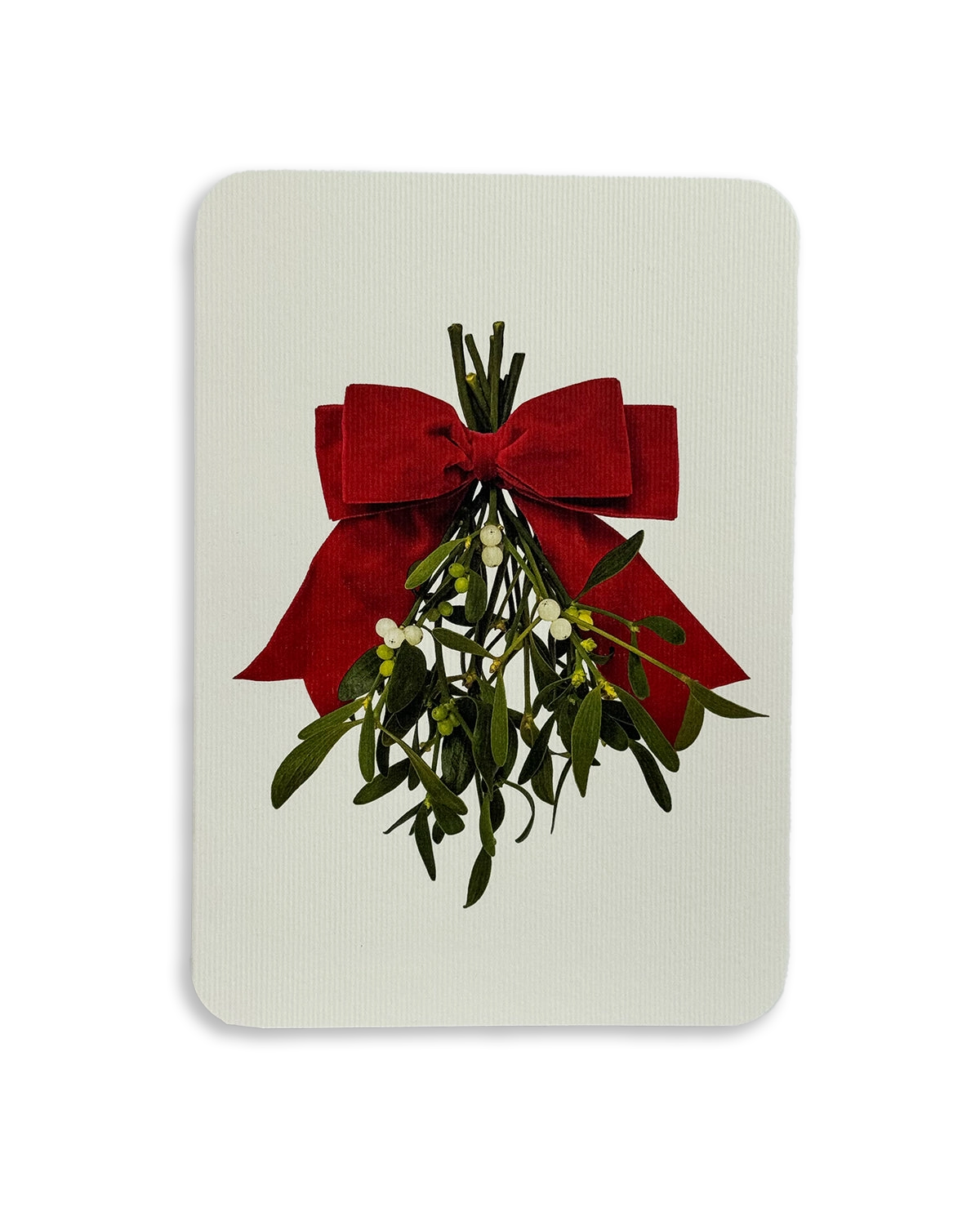 Christmas Mistletoe & Candy Cane Heart Mixed Set of 6 Greeting Cards