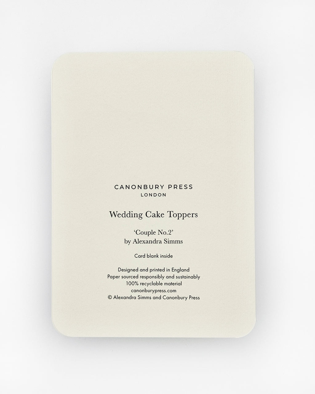 Wedding Cake Topper No.2 Greeting Card