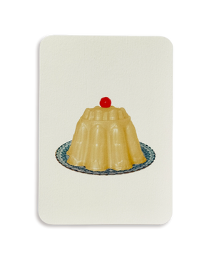 Custard Cream Blancmange Greeting Card