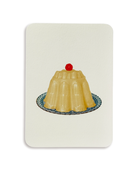 Custard Cream Blancmange Greeting Card