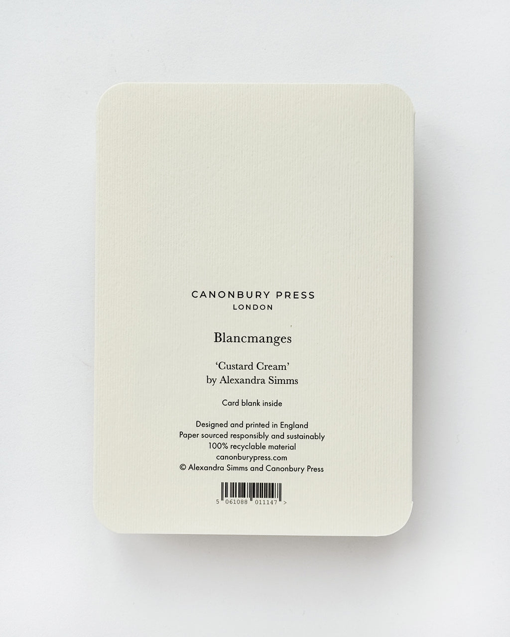 Custard Cream Blancmange Greeting Card