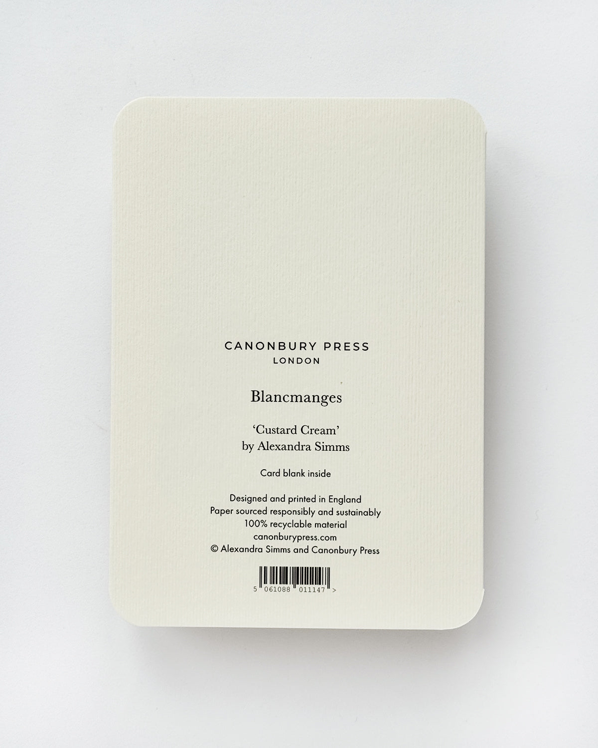 Custard Cream Blancmange Greeting Card