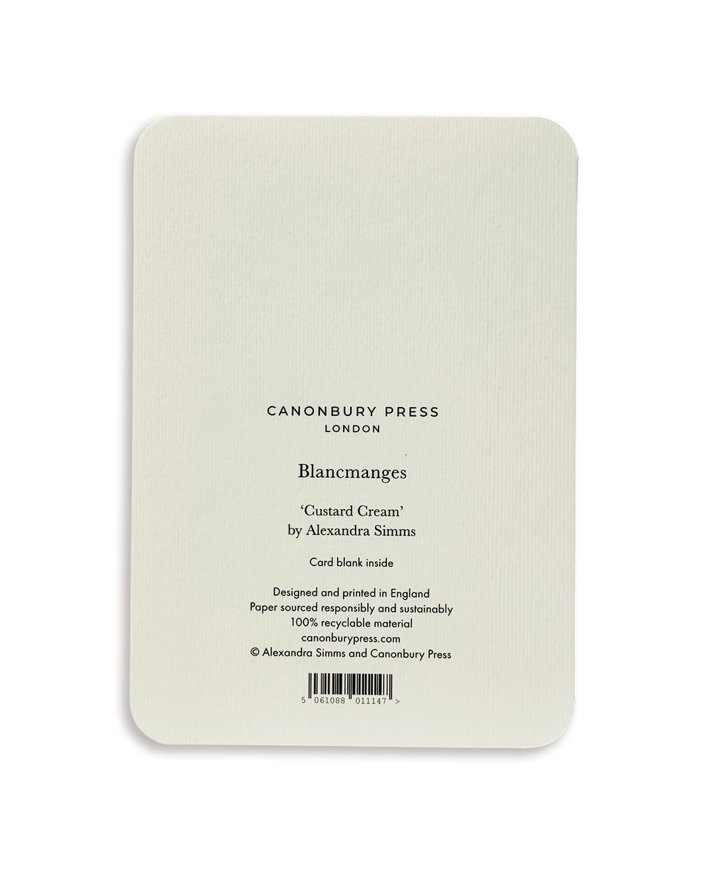 Custard Cream Blancmange Greeting Card