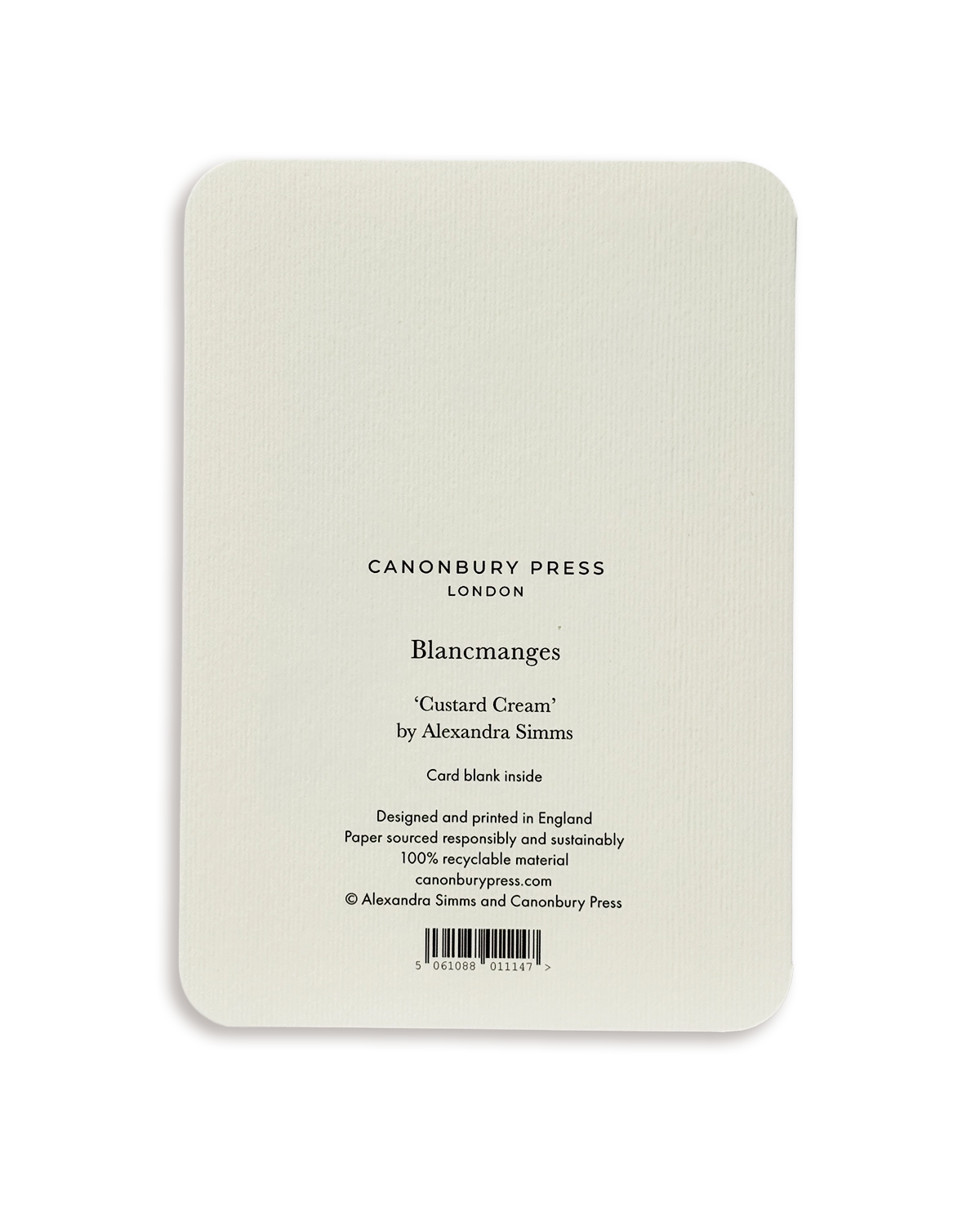 Custard Cream Blancmange Greeting Card