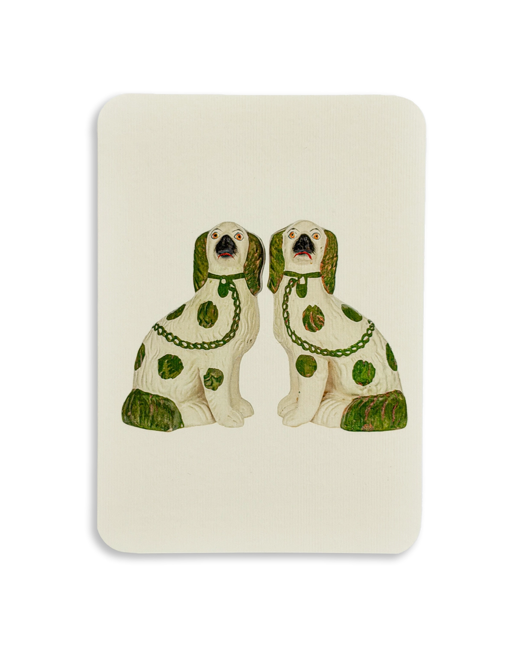 Pair of Spaniels Staffordshire Greeting Card