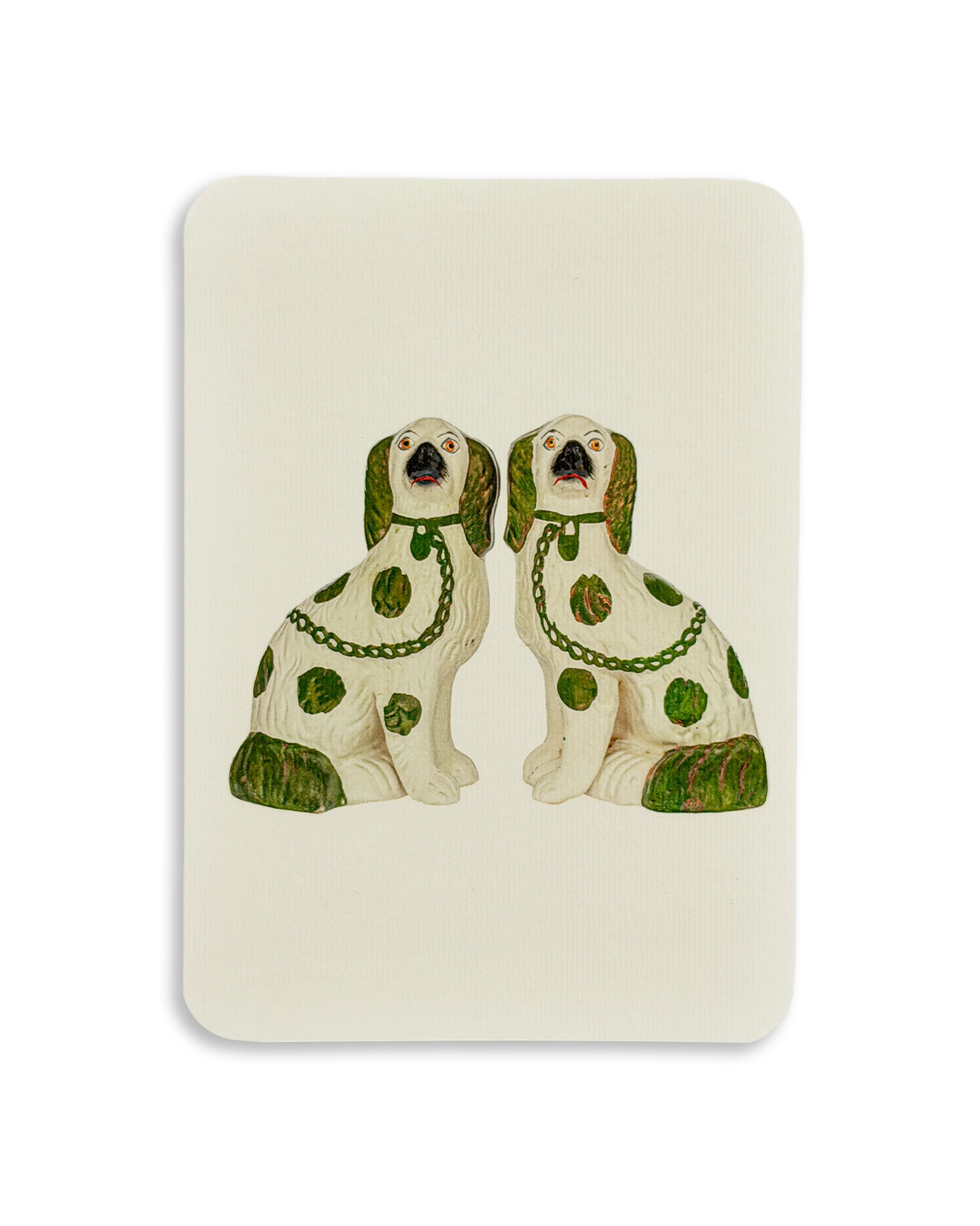 Pair of Spaniels Staffordshire Greeting Card