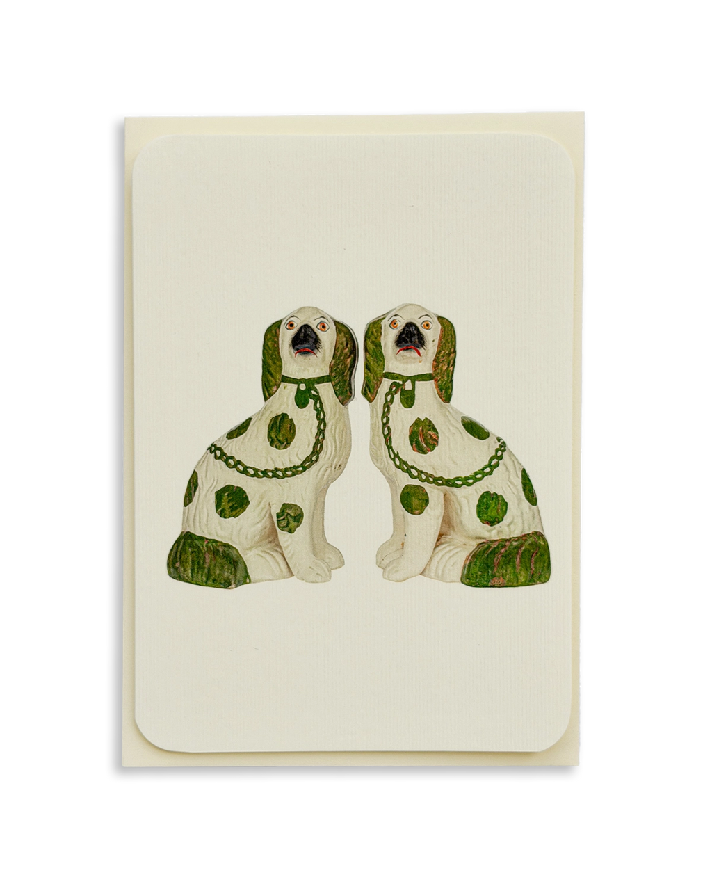 Pair of Spaniels Staffordshire Greeting Card