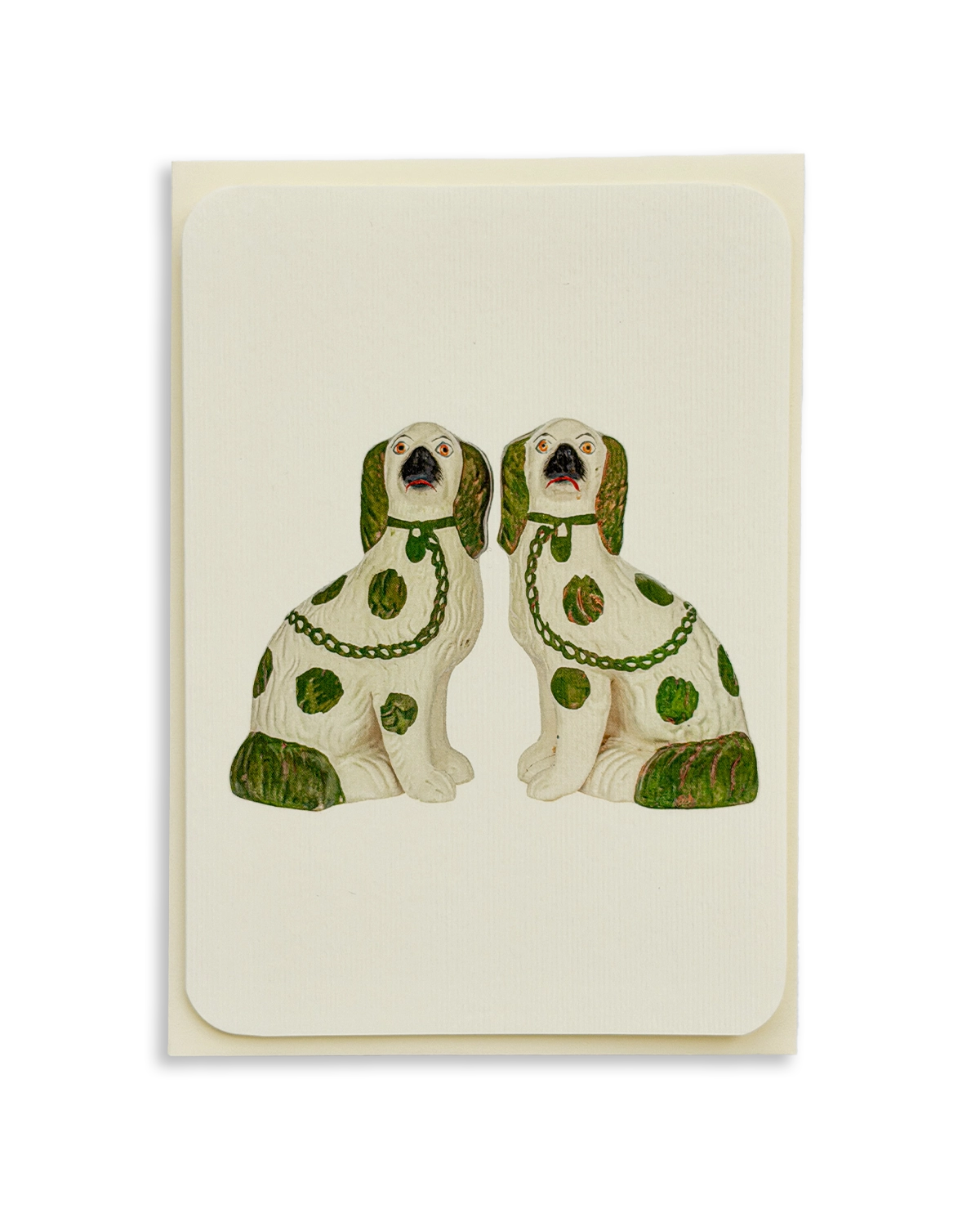 Pair of Spaniels Staffordshire Greeting Card