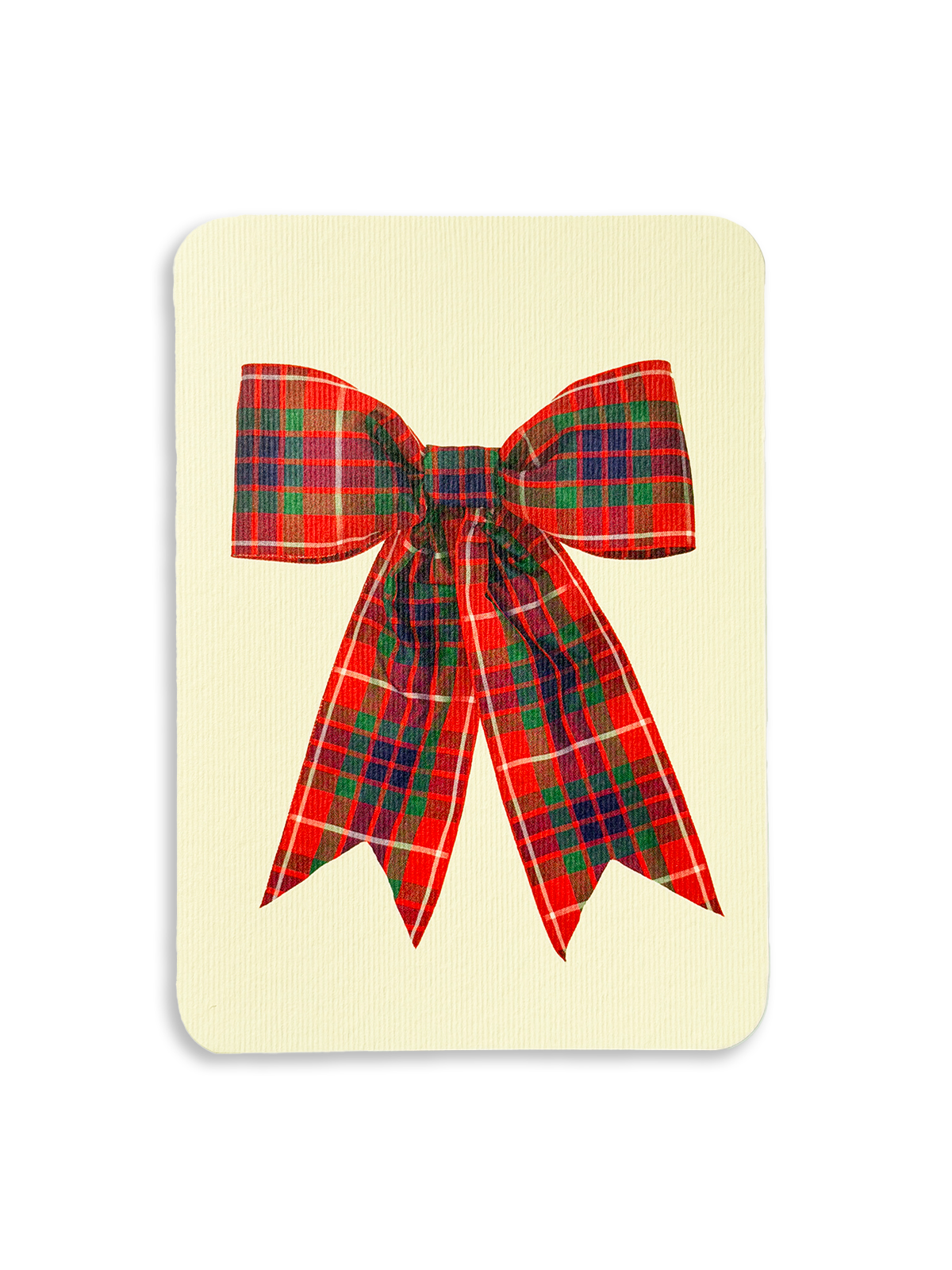Fine Tartan Bow Greeting Card