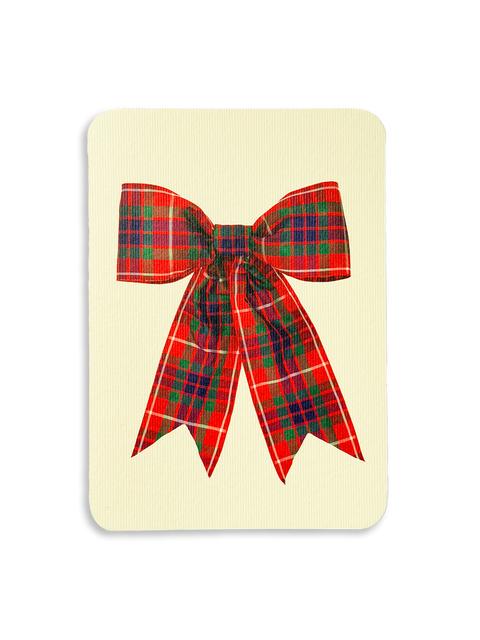 Fine Tartan Bow Greeting Card