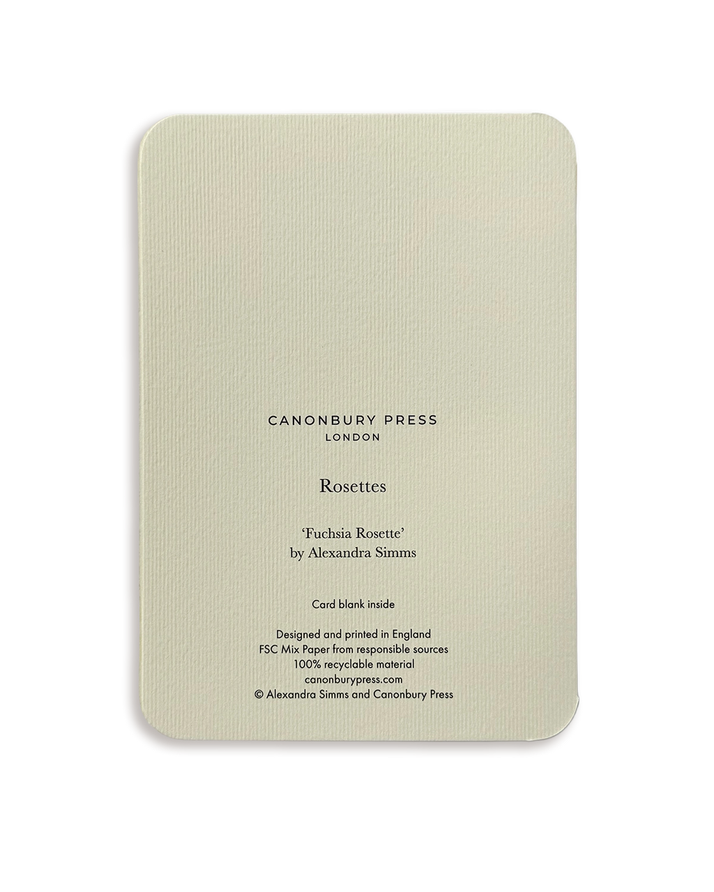 Fuchsia  Rosette Greeting Card