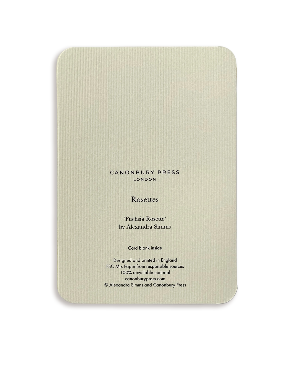 Fuchsia  Rosette Greeting Card