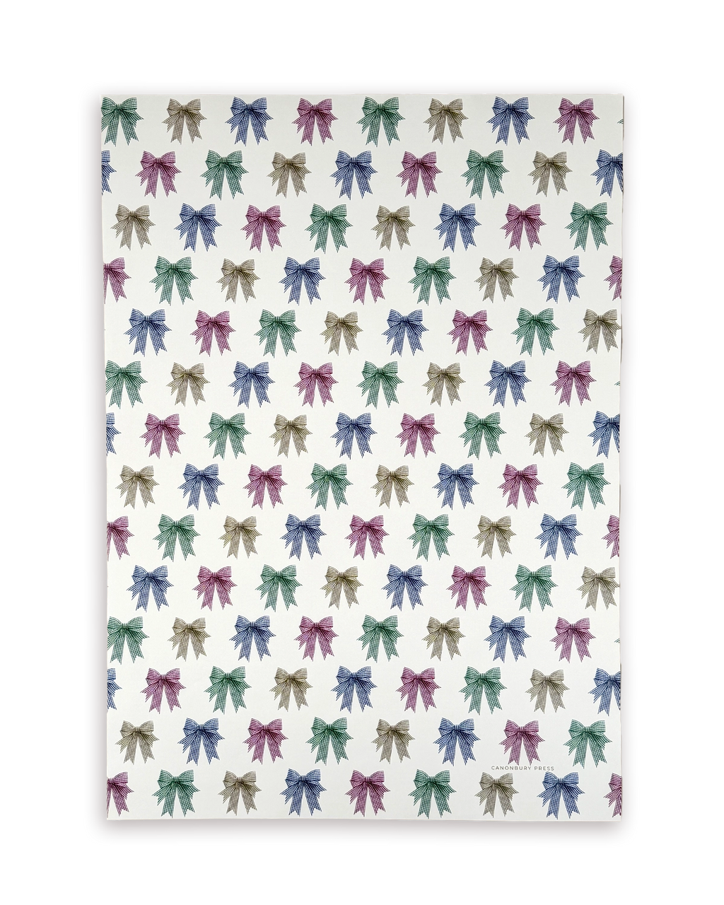 Gingham Bows Wrapping Paper