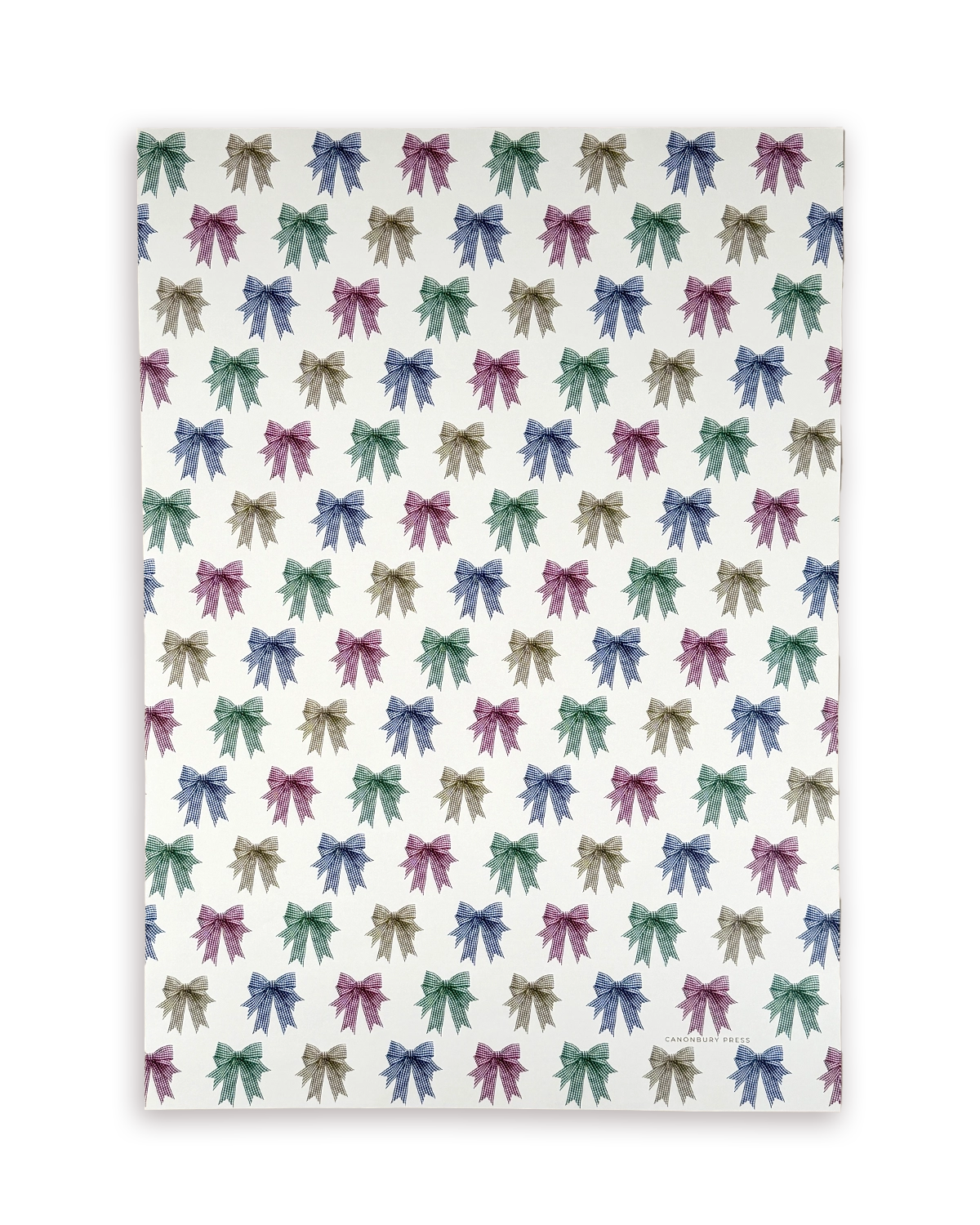 Gingham Bows Wrapping Paper