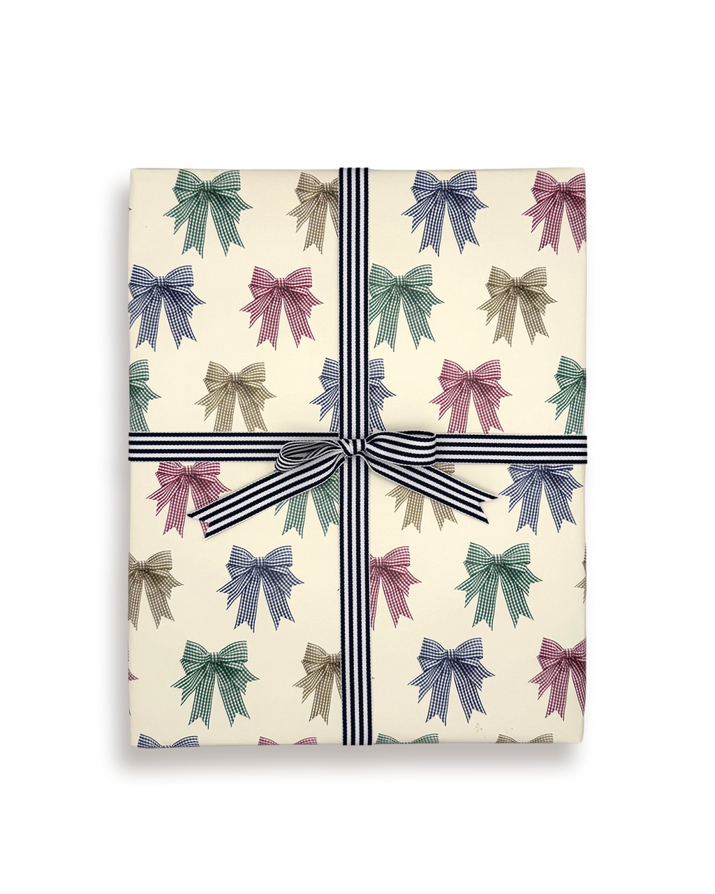 Gingham Bows Wrapping Paper