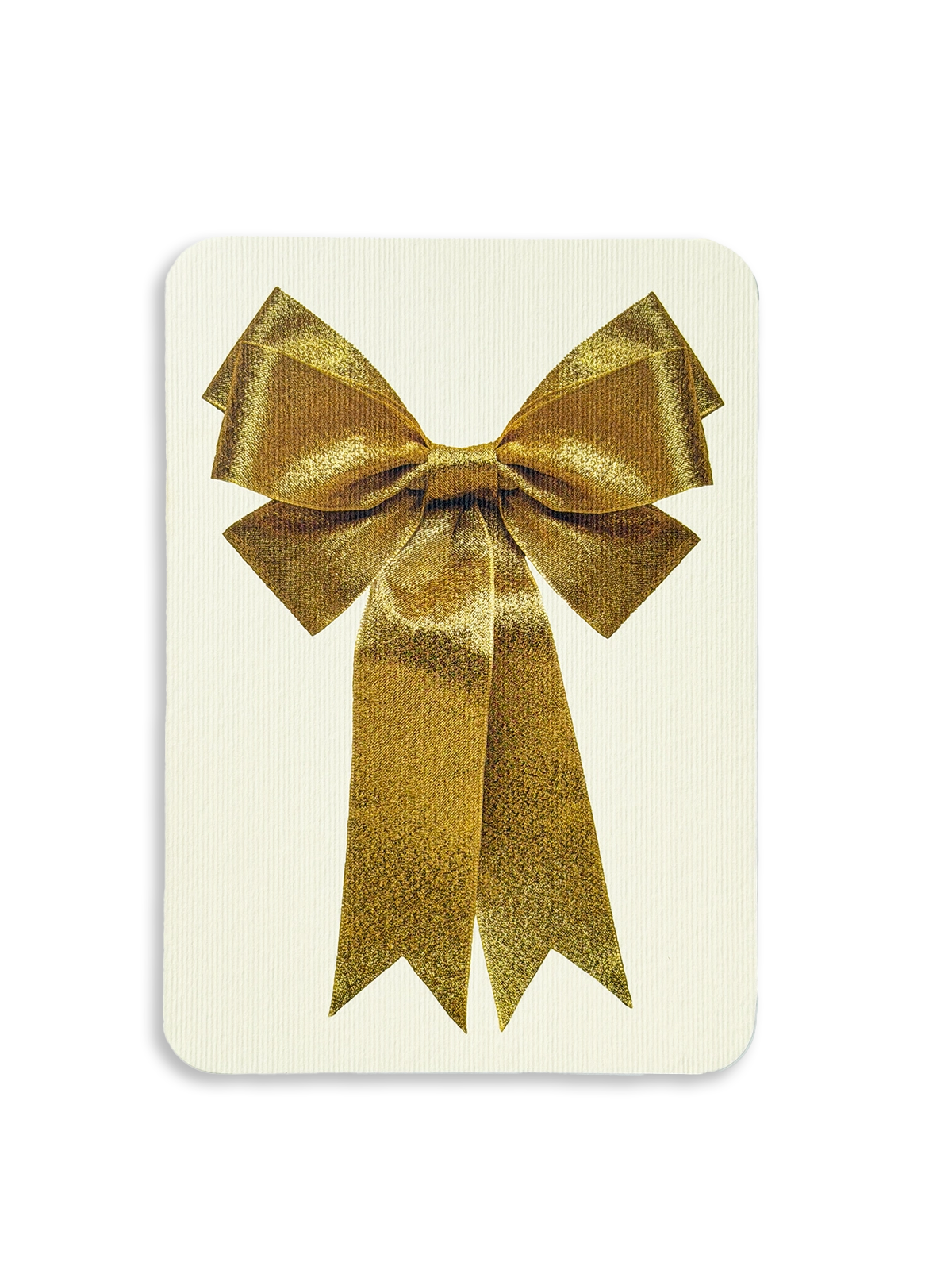 Gold Bow Greeting Card