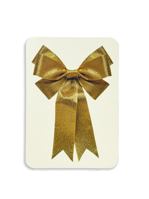 Gold Bow Greeting Card
