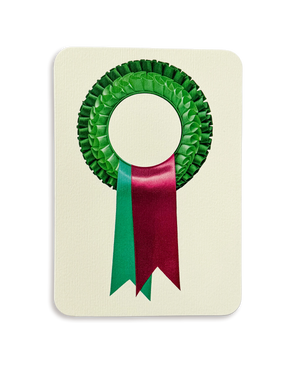 Green  Rosette Greeting Card