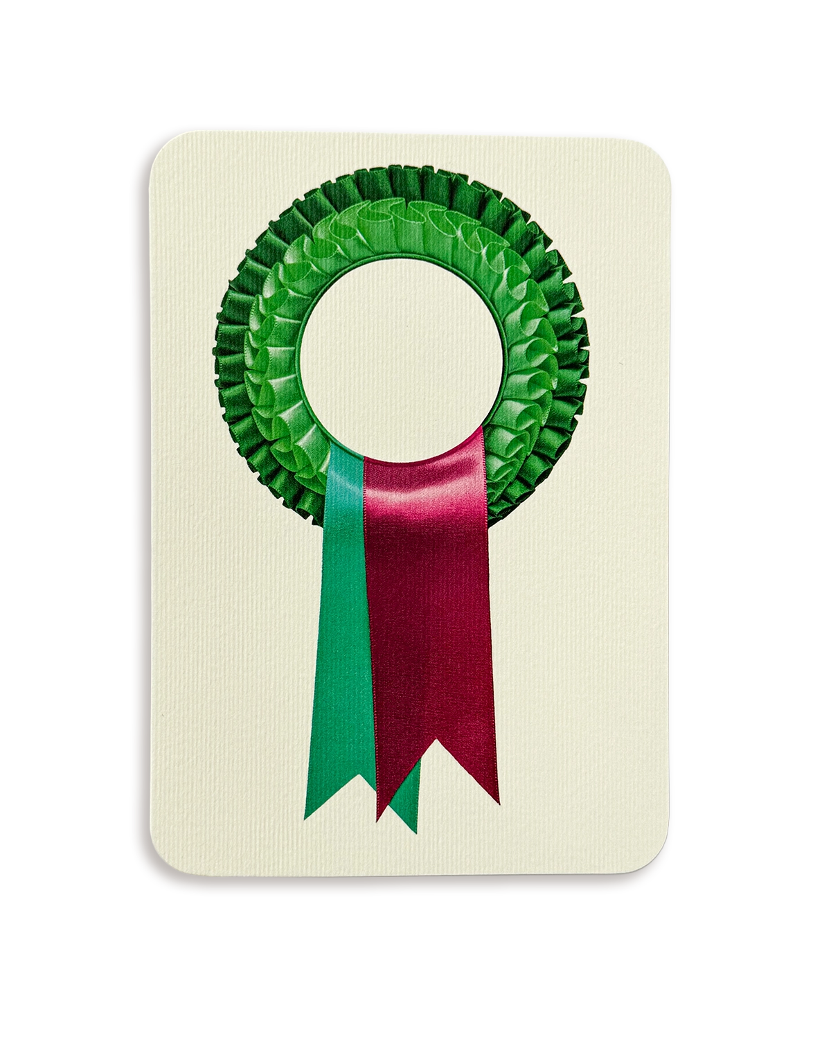 Green  Rosette Greeting Card