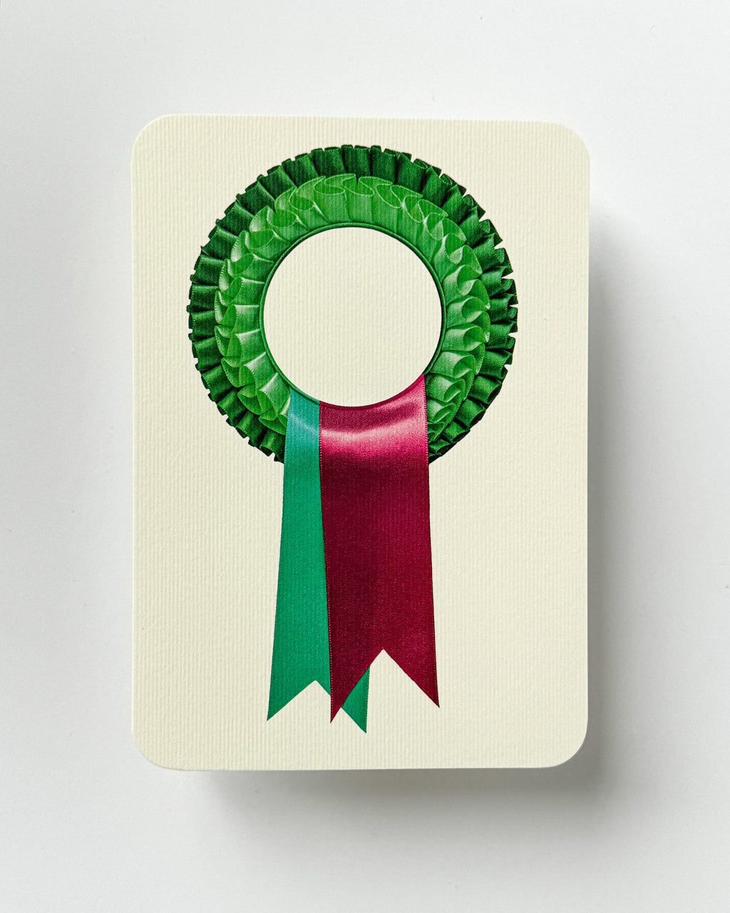 Green  Rosette Greeting Card