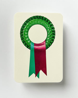 Green  Rosette Greeting Card