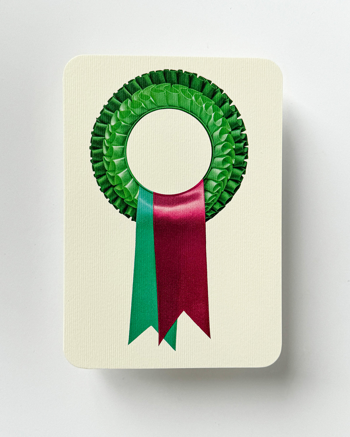 Green  Rosette Greeting Card