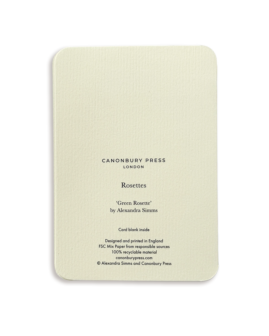 Green  Rosette Greeting Card