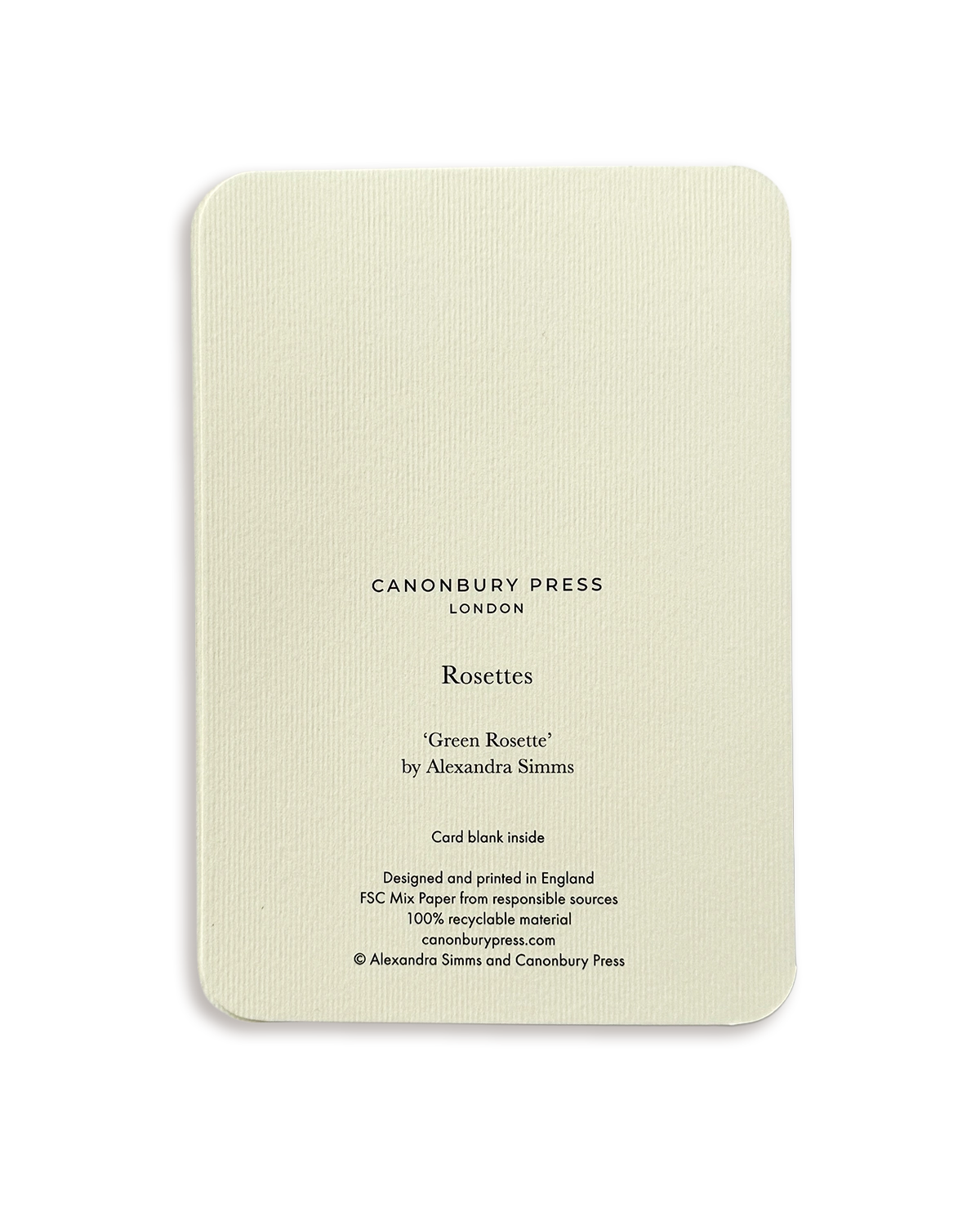 Green  Rosette Greeting Card