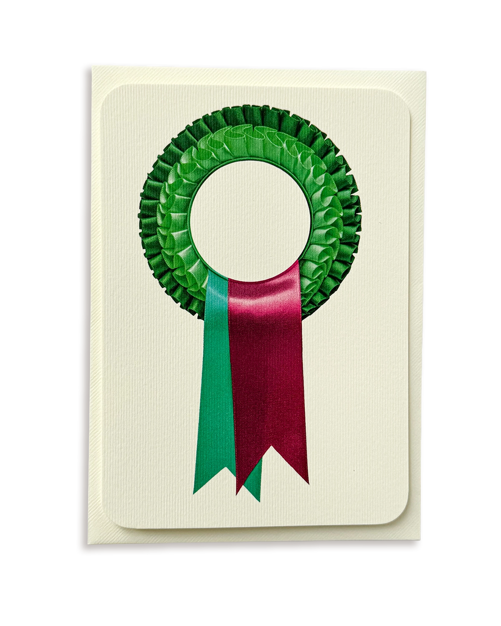 Green  Rosette Greeting Card