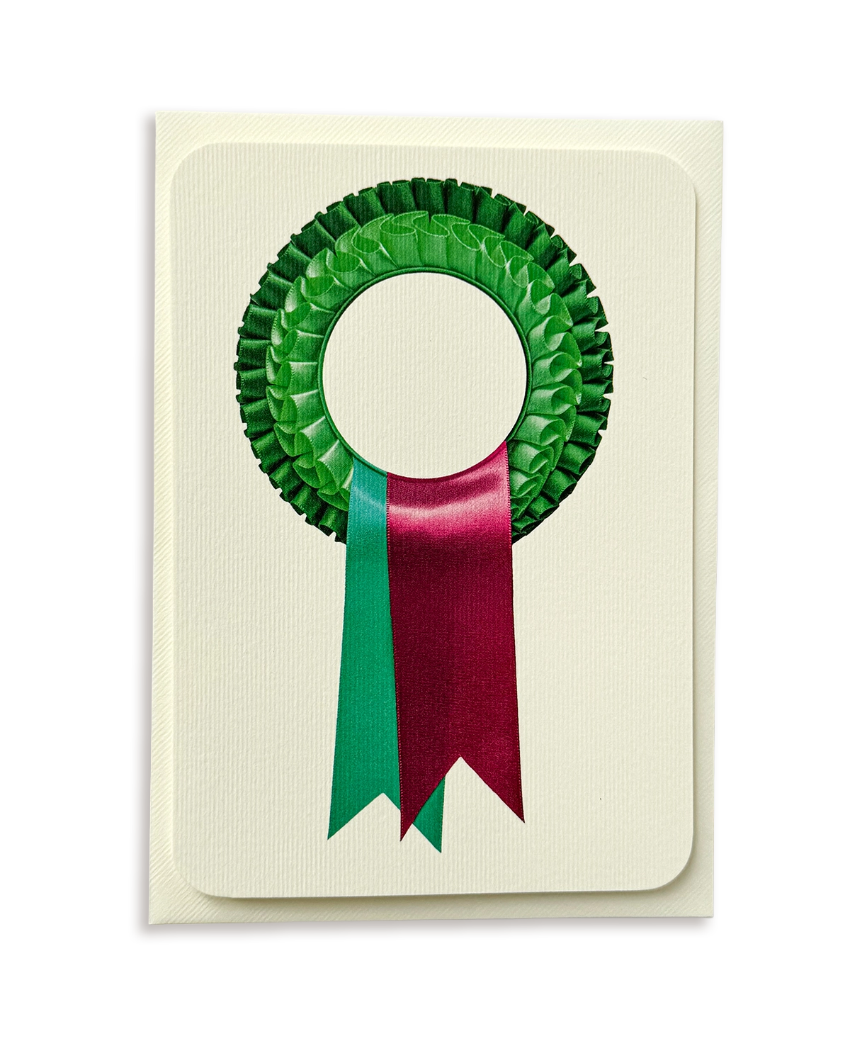 Green  Rosette Greeting Card