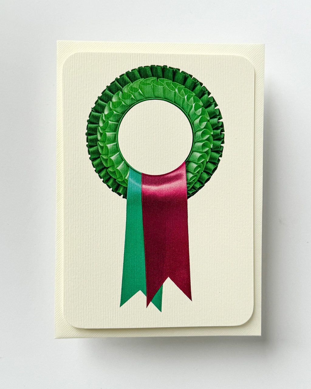 Green  Rosette Greeting Card