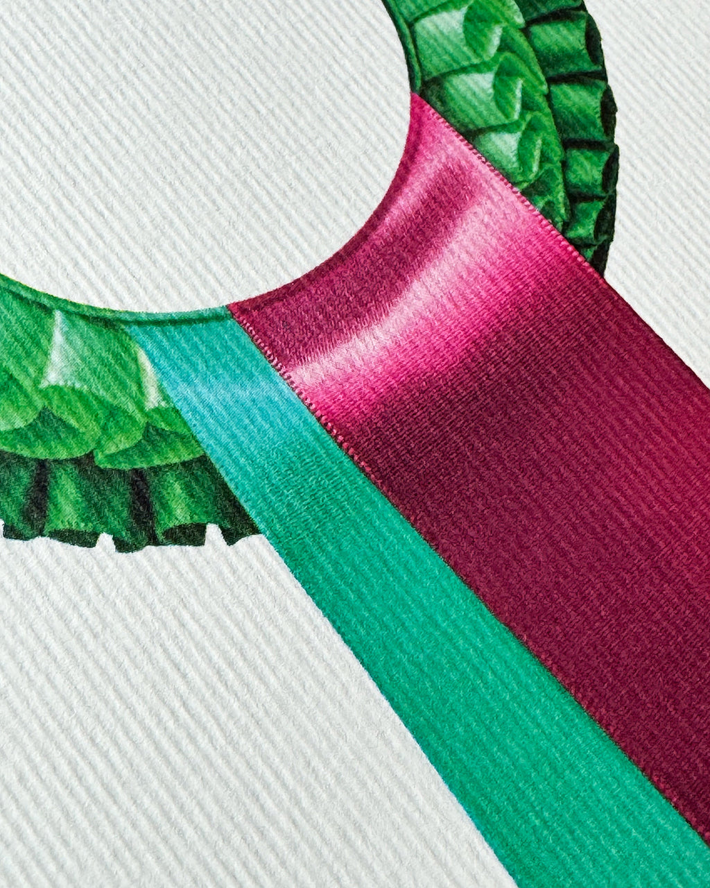 Green  Rosette Greeting Card