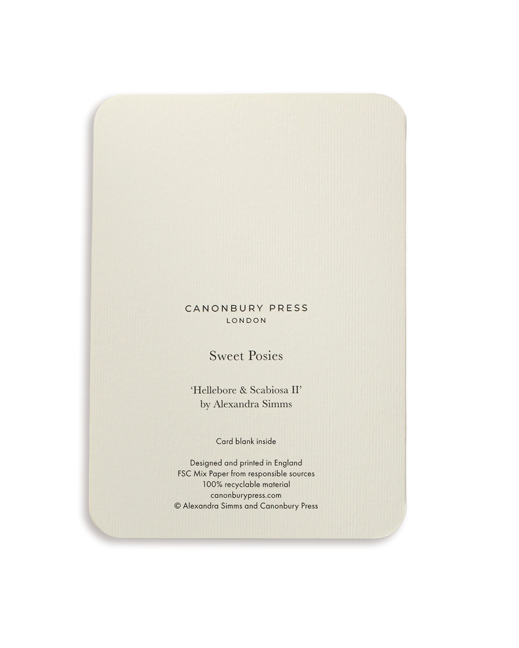 Posy of Hellebore & Scabiosa II Greeting Card
