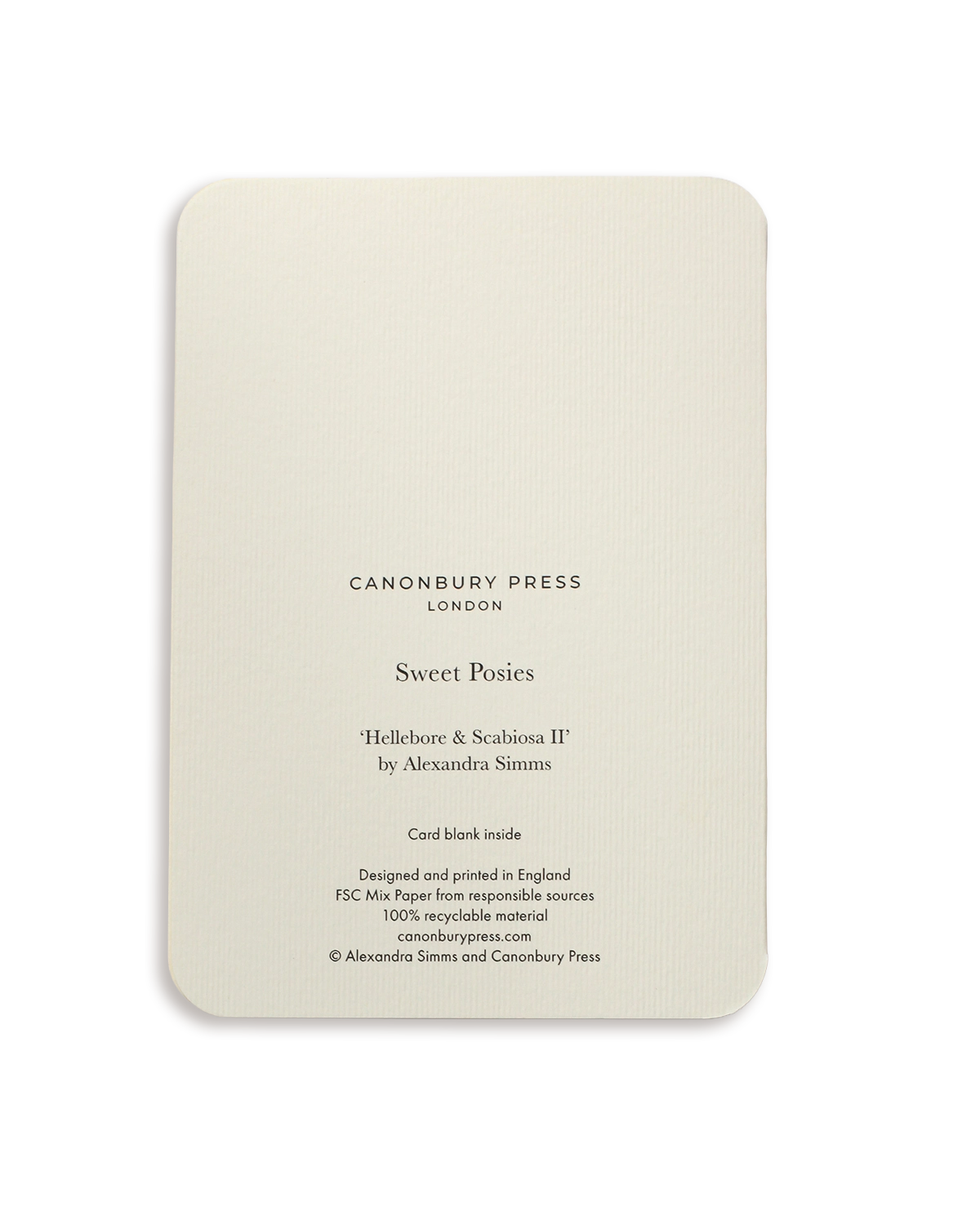 Posy of Hellebore & Scabiosa II Greeting Card