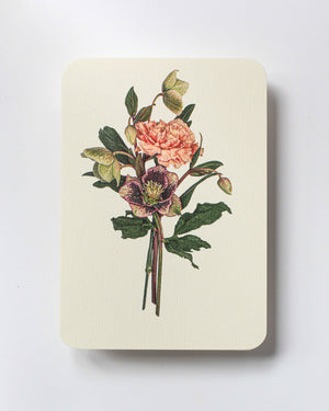 Posy of Hellebore & Carnation Greeting Card