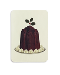 Christmas Plum Pudding Holly Greeting Card