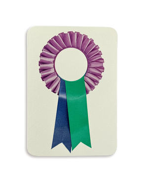 Lavender & Teal  Rosette Greeting Card