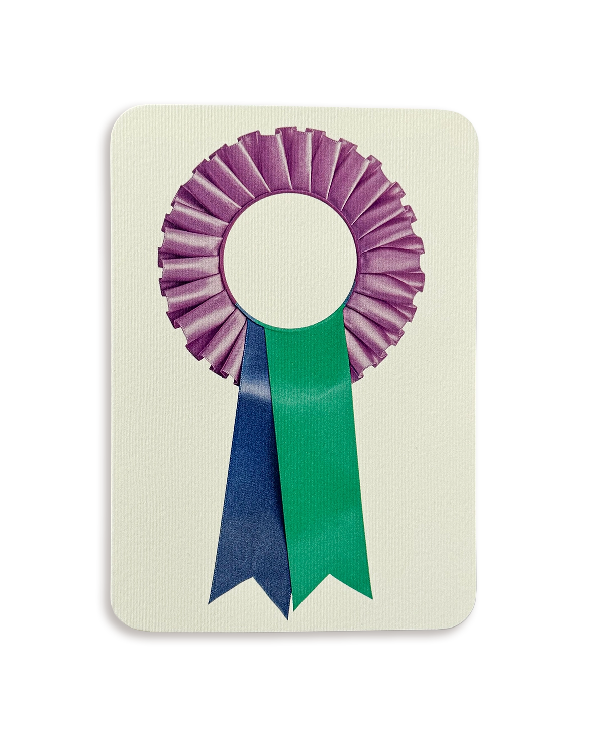 Lavender & Teal  Rosette Greeting Card