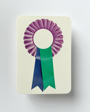 Lavender & Teal  Rosette Greeting Card