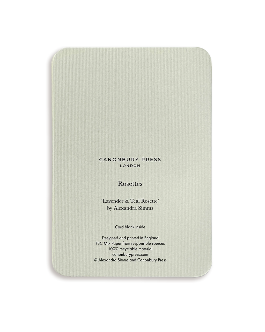 Lavender & Teal  Rosette Greeting Card