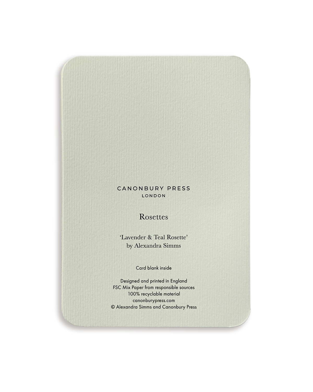 Lavender & Teal  Rosette Greeting Card