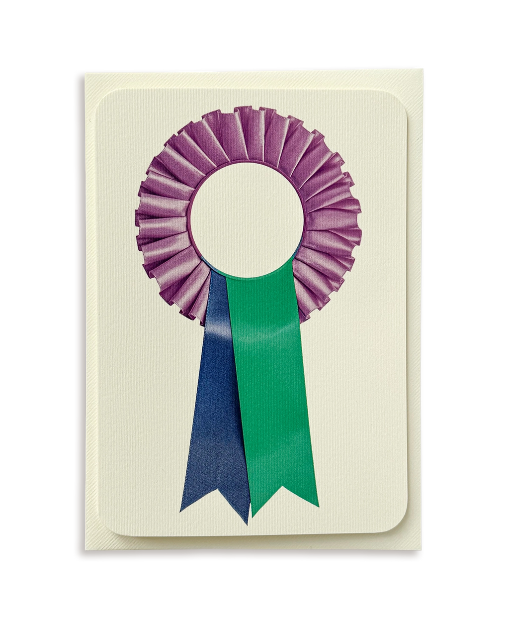 Lavender & Teal  Rosette Greeting Card